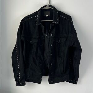 American Eagle Studded Black Denim Jacket